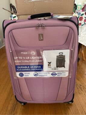 Travelpro Max-Lite 5 Checked Luggage - Pink Lightweight Spinner Suitcase 25”